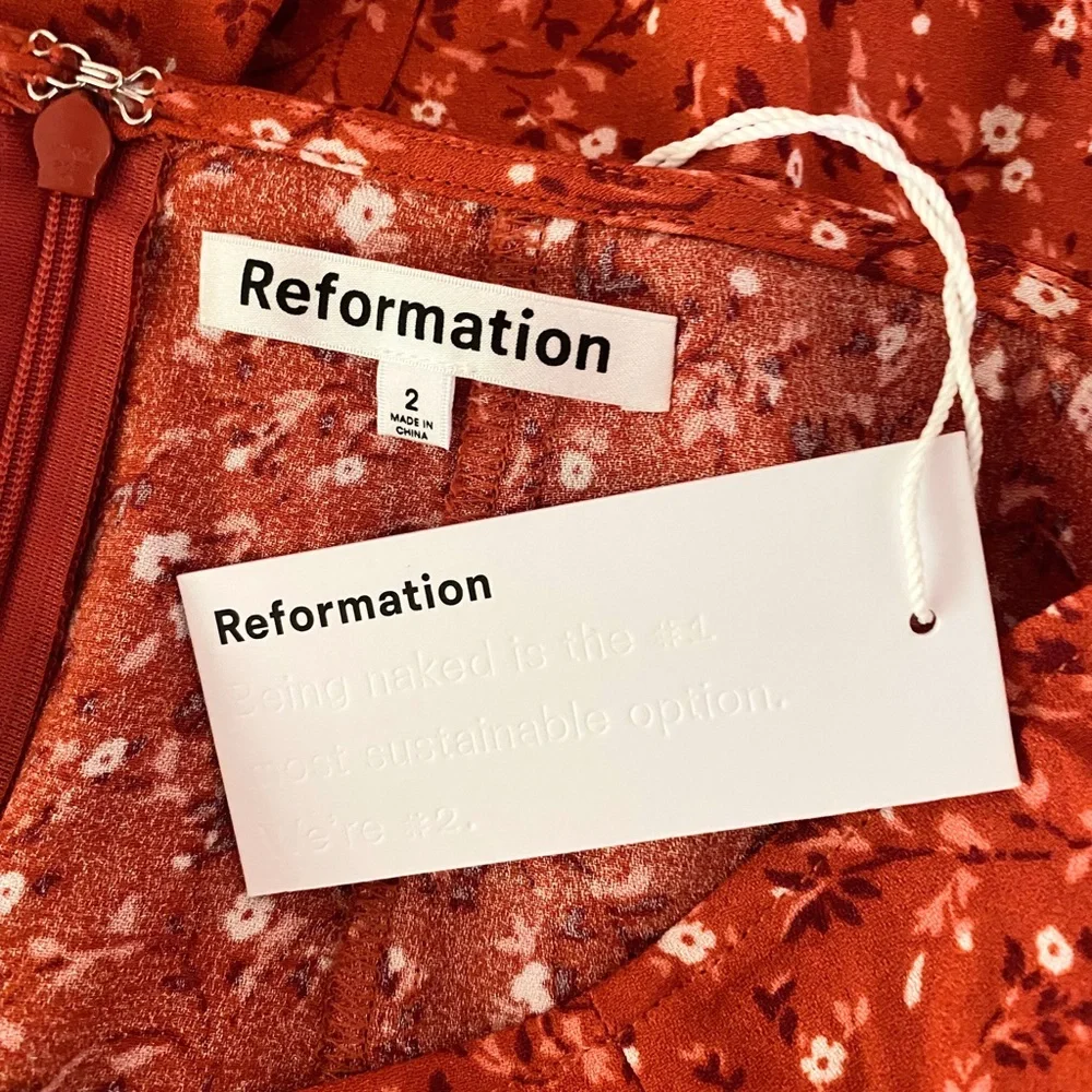 NEW Reformation Zoe Skirt Balsam 2